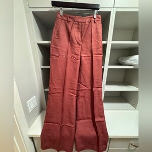 Sezane Rust Wide-Leg Trousers - 36 (fits US 2-4)